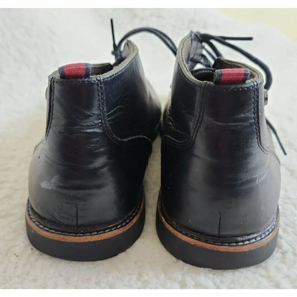 Pre-Owned Men's Timberland Black Leather Earthkeeper Shoes/Boots, Size 8.5